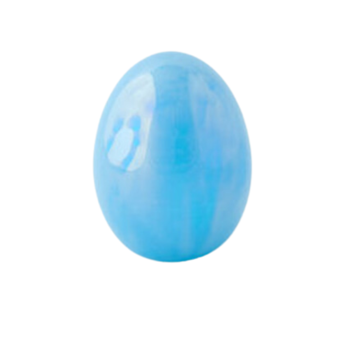 180 DEGREES Large Blue Ceramic Egg