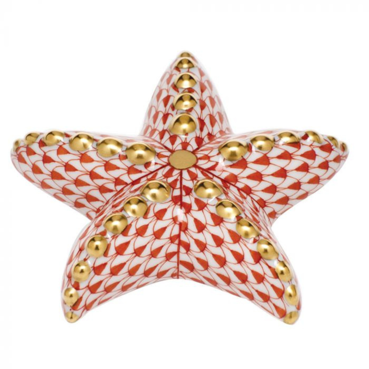 HEREND PUFFY STARFISH RUST