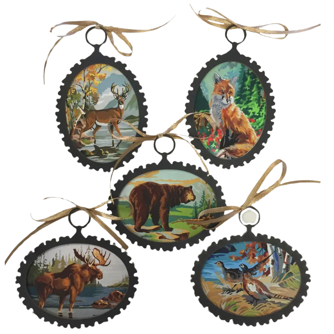 MADISON BAY Set Of 5 Paintby Numbers Style Ornaments