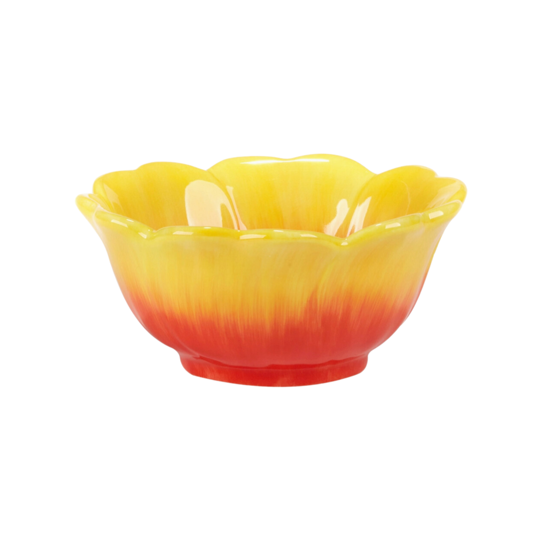 CERTIFIED INTERNATIONAL Spice 3-D Yellow Flower Ice Cream Bowl