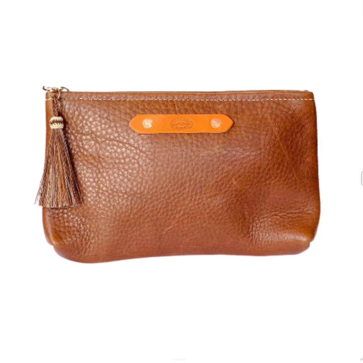 COPPERDOT LEATHER GOODS ZIPPY CLUTCH WALNUT