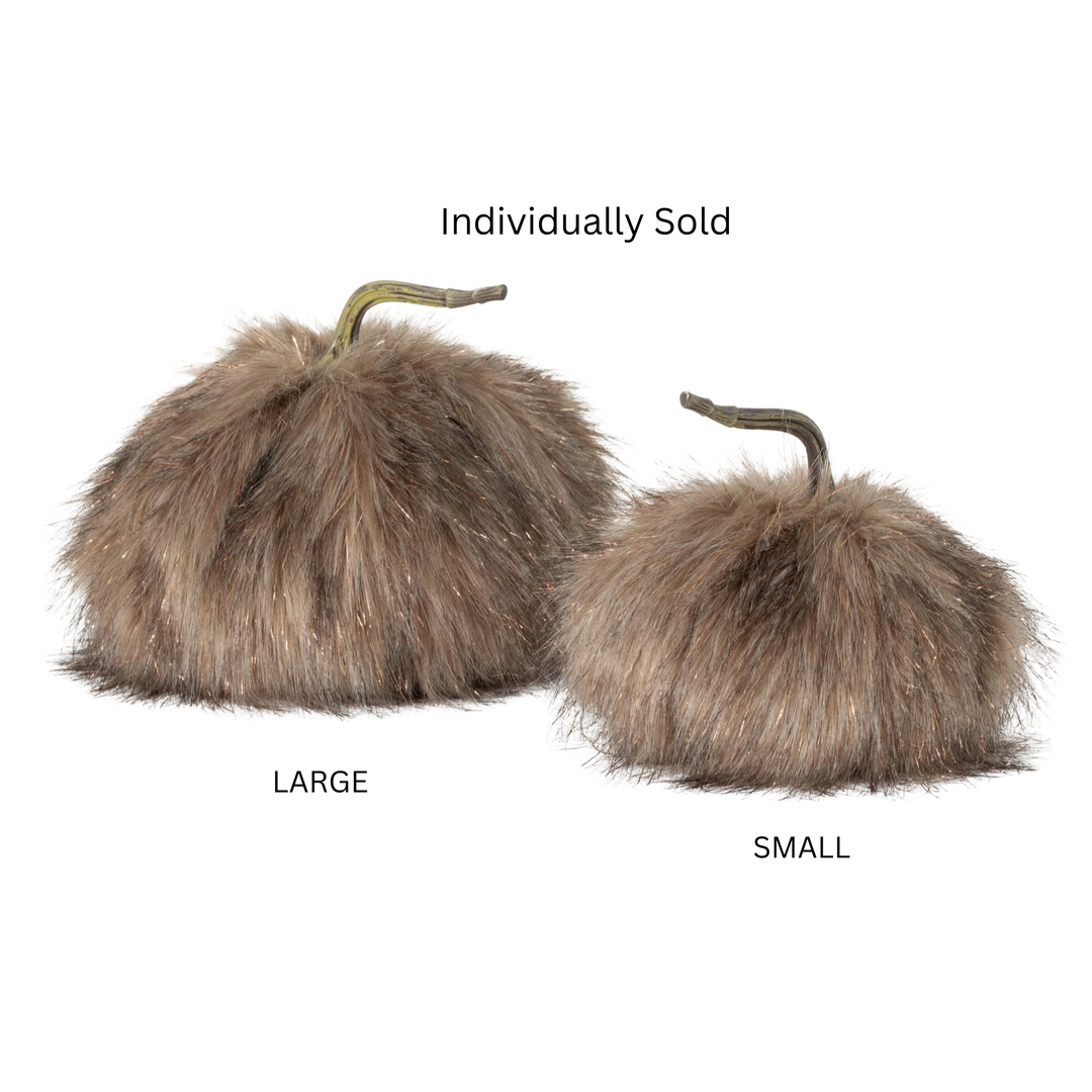 SULLIVANS Plush Fur Small Pumpkin Sold Individually