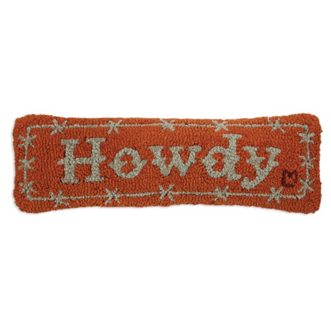 CHANDLER 4 CORNERS Howdy Lumbar Hand Hook Wool Pillow