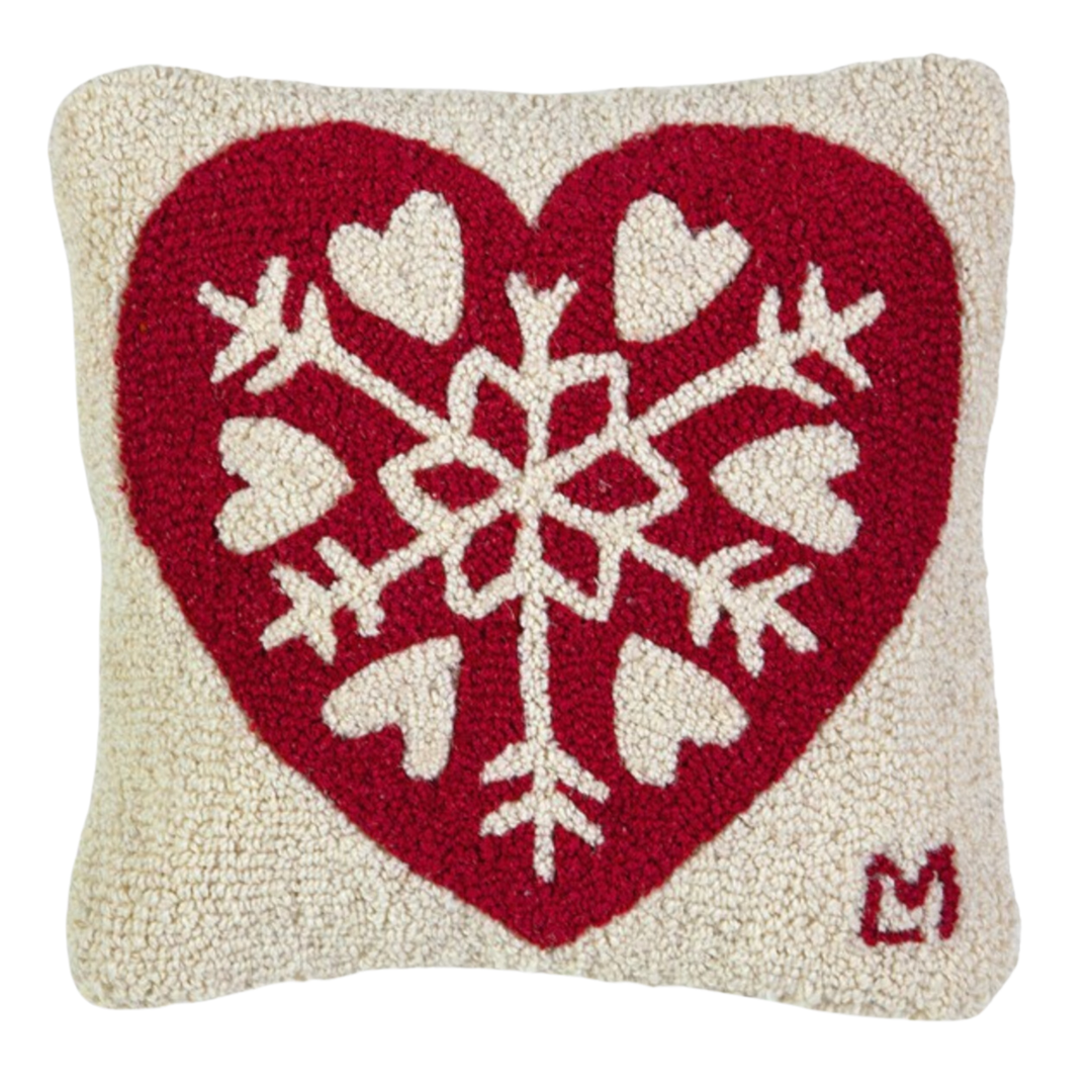 CHANDLER 4 CORNERS Snowflake Heart Pillow