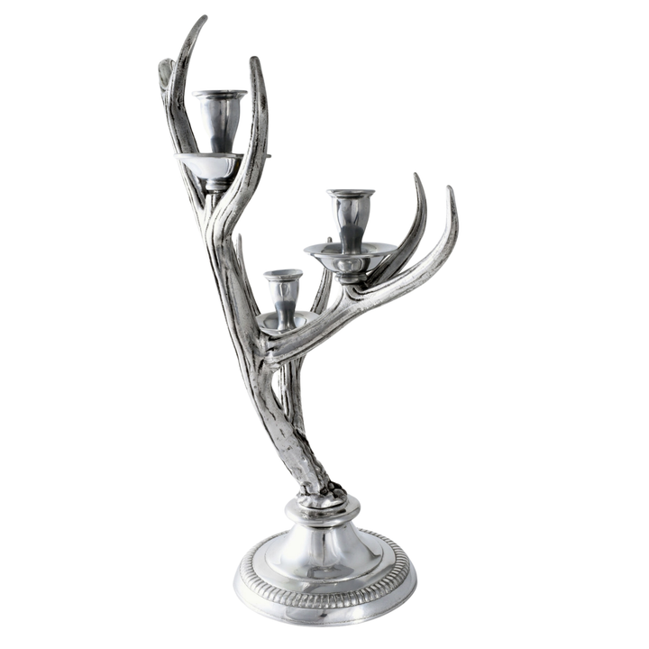 ARTHUR COURT 3-LIGHT ANTLER CANDLESTICK