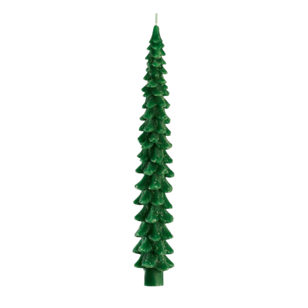 180 DEGREES Tall Green Christmas Tree Candle