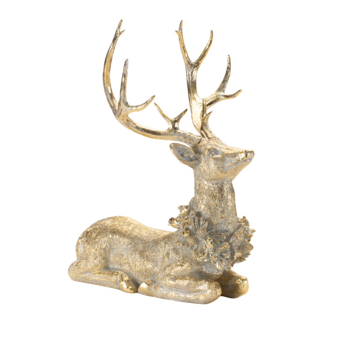 MELROSE Brushed Golden Resting Deer