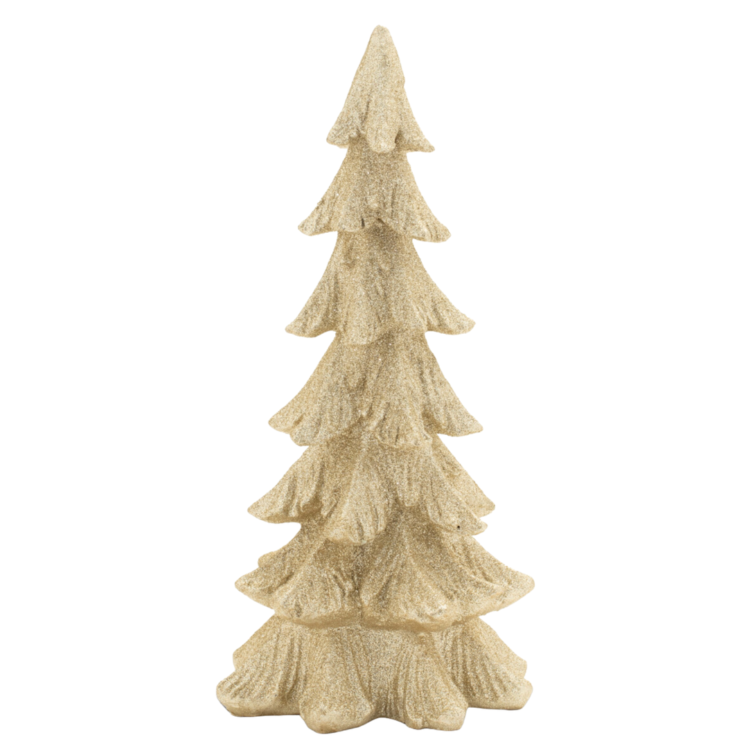 MELROSE Sparkling Golden 16" Pine Tree