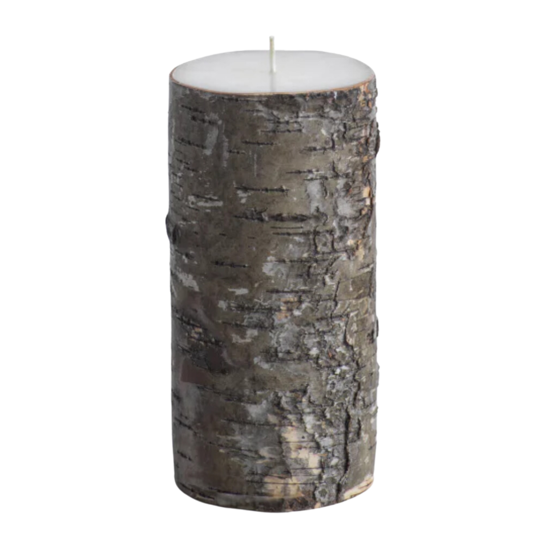 ZODAX Dark Birchwood Fragrance Free Pillar Candle