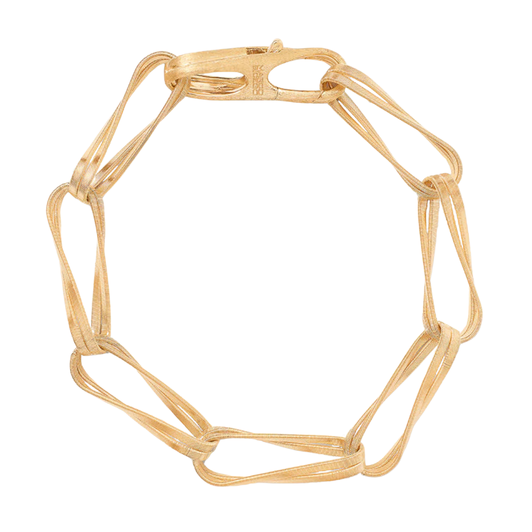 MARCO BICEGO Marrakech Onde 18K Yellow Gold Twisted Double Coil Link Bracelet Default Title