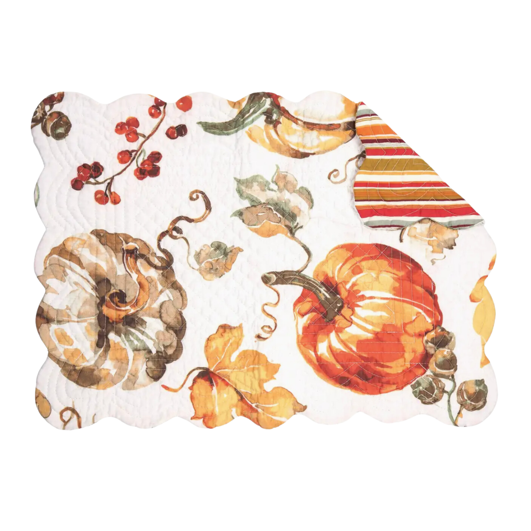 C&F HOME Fall Harvest Watercolor Pumpkin Placemat