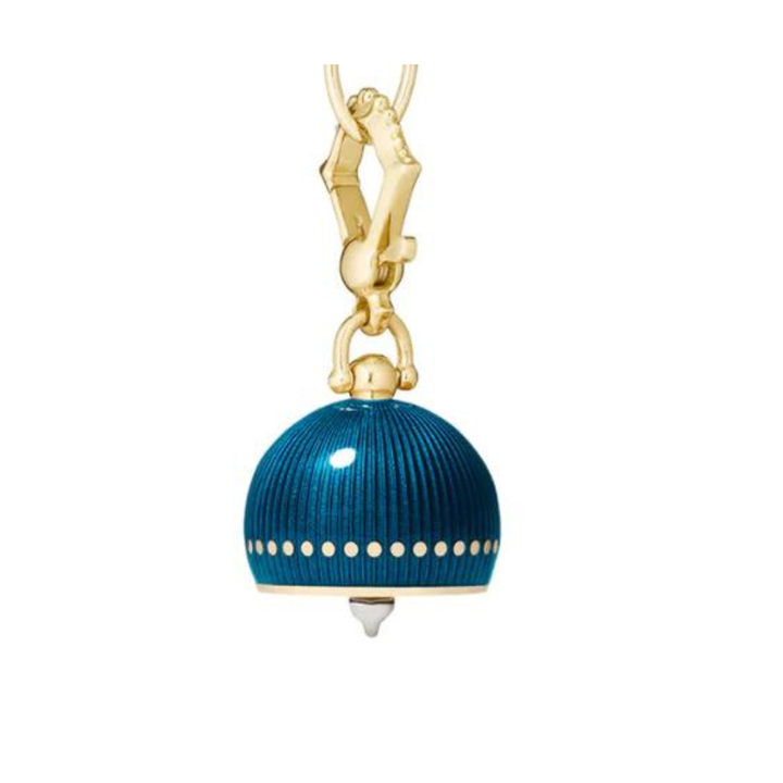 PAUL MORELLI 18K YG MEDITATION BELL TEAL ENAMEL #4-M