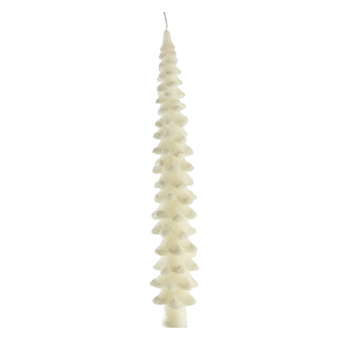 180 DEGREES Large White Christmas Tree Candle