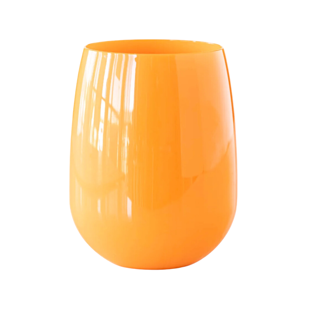 HESTER & COOK Stemless Orange Wine Glass