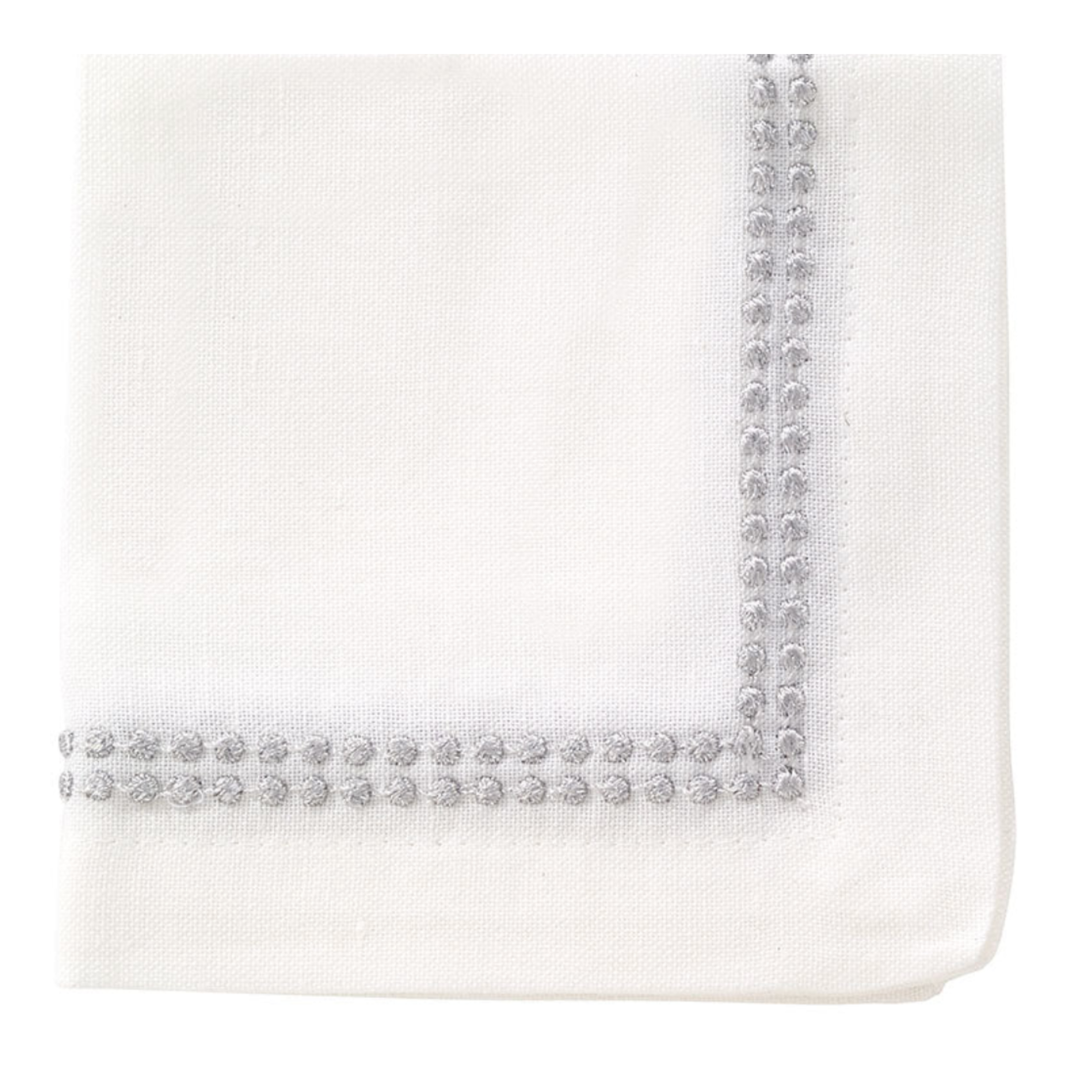 BODRUM Pearls Silver Cocktail Napkin