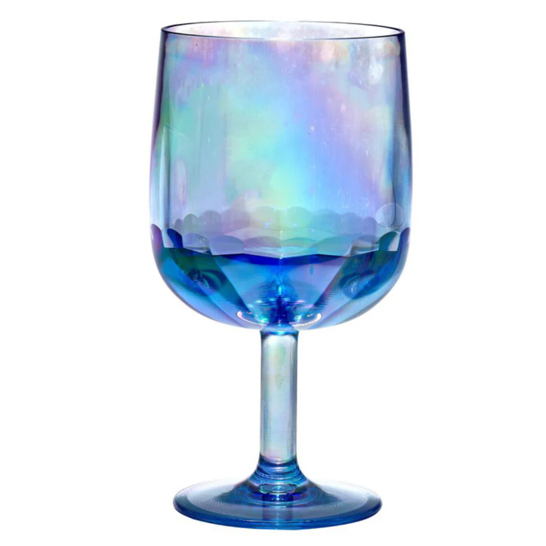 MERRITT Iridescent Blue Wine Glass