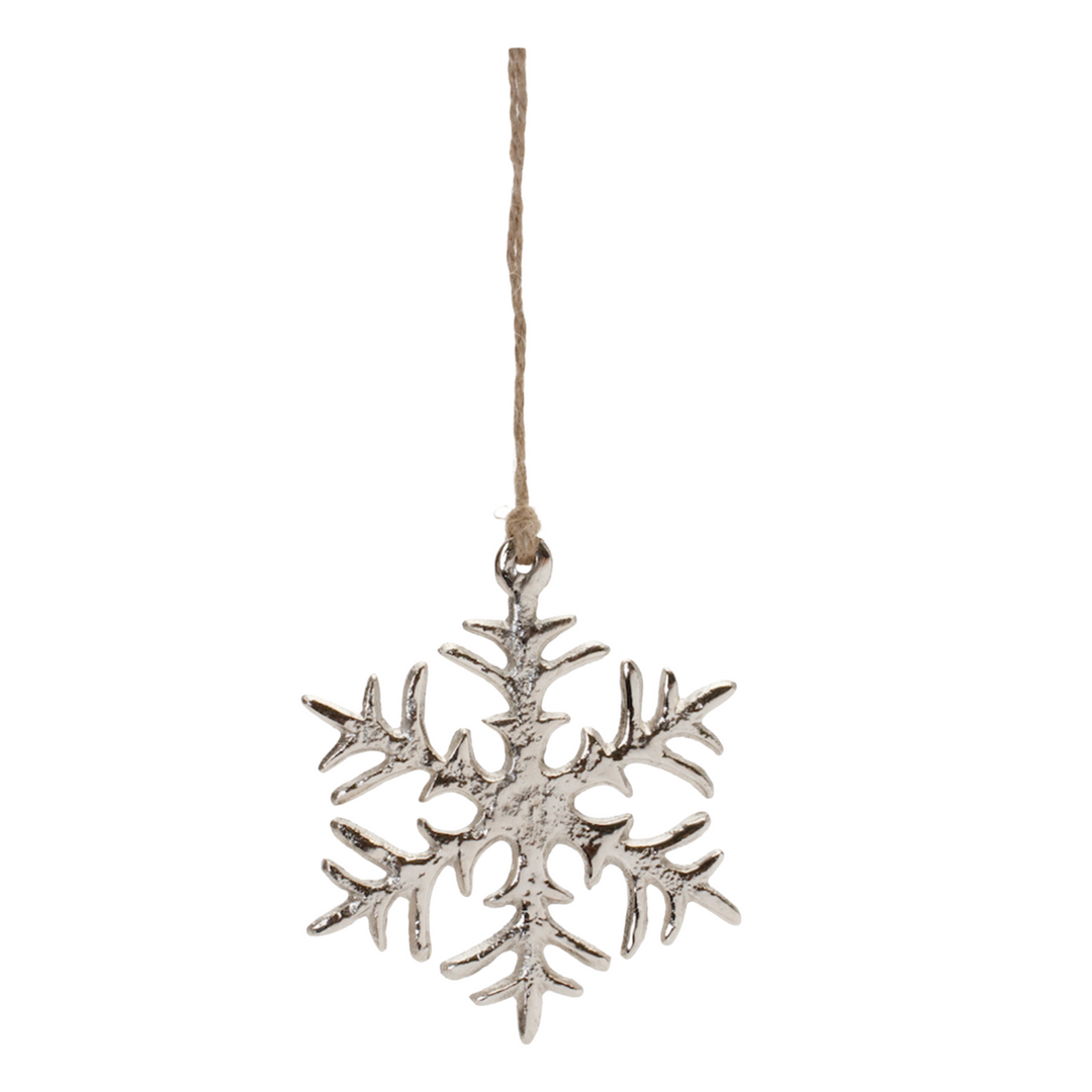 MELROSE Small Aluminum Snowflake Ornament