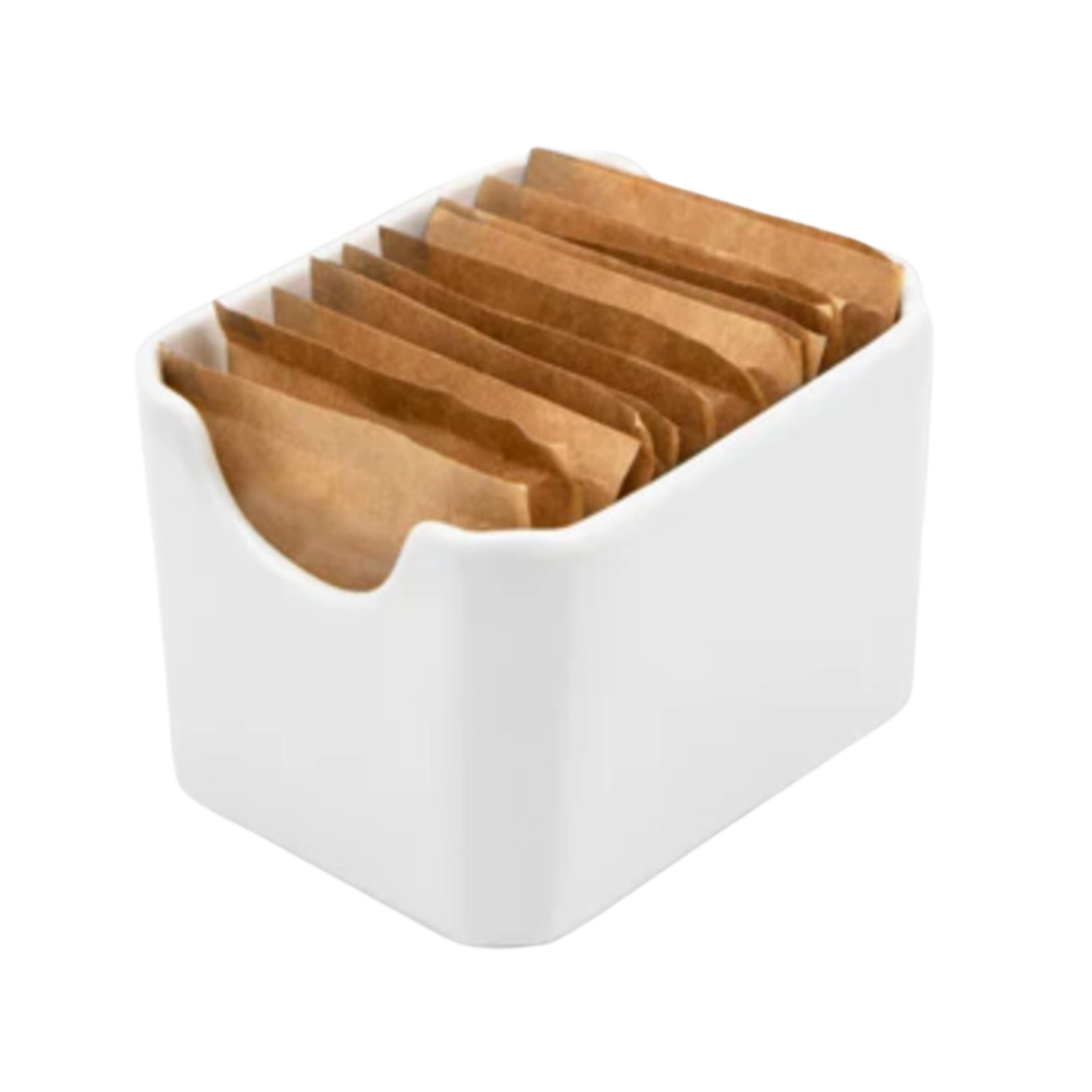 KOOK White Ceramic Sugar Packet Holder