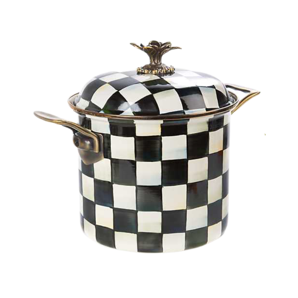 MACKENZIE CHILDS Courtly Check Stockpot