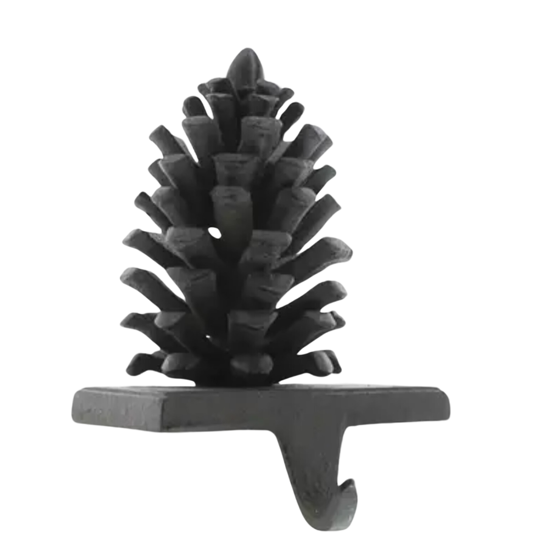 HOMART Pinecone Cast Iron Stocking Holder