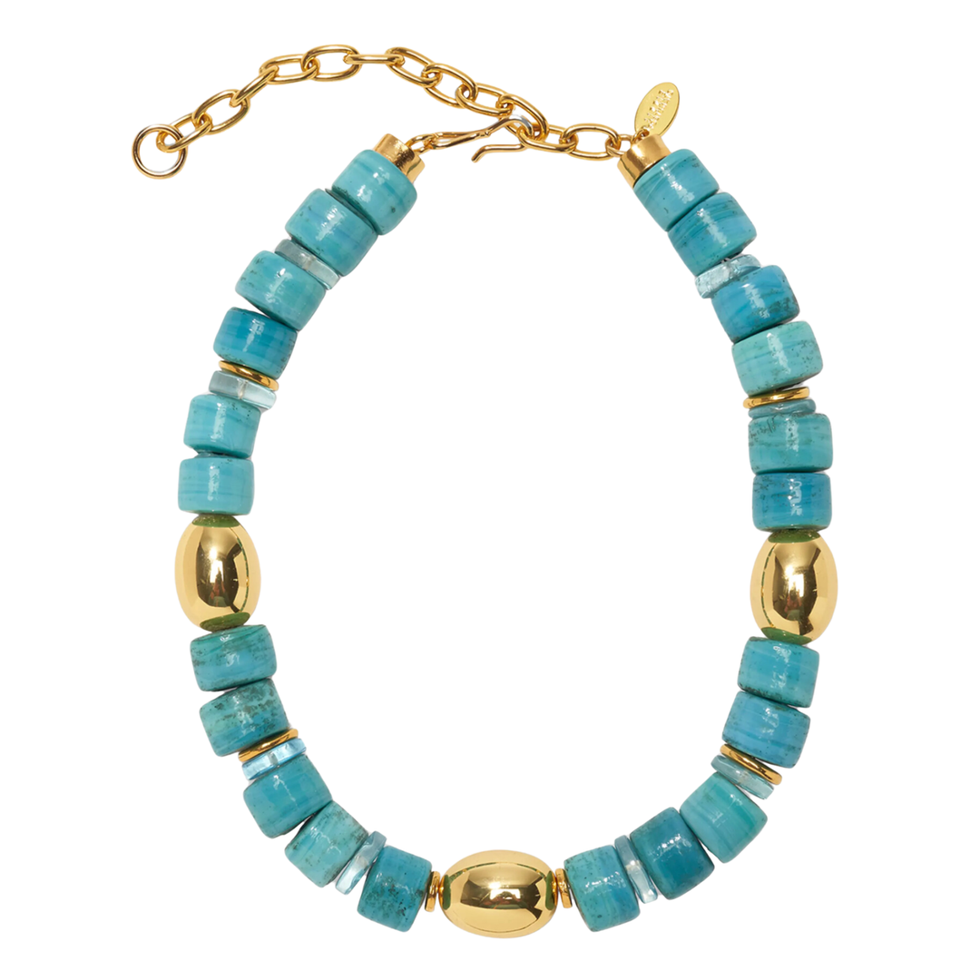 LIZZIE FORTUNATO Bilbao Blue Collar Necklace