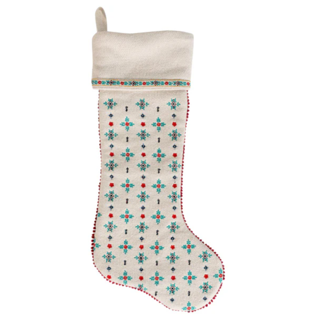 JULISKA Heidi Embroidered Mulit Color Stocking