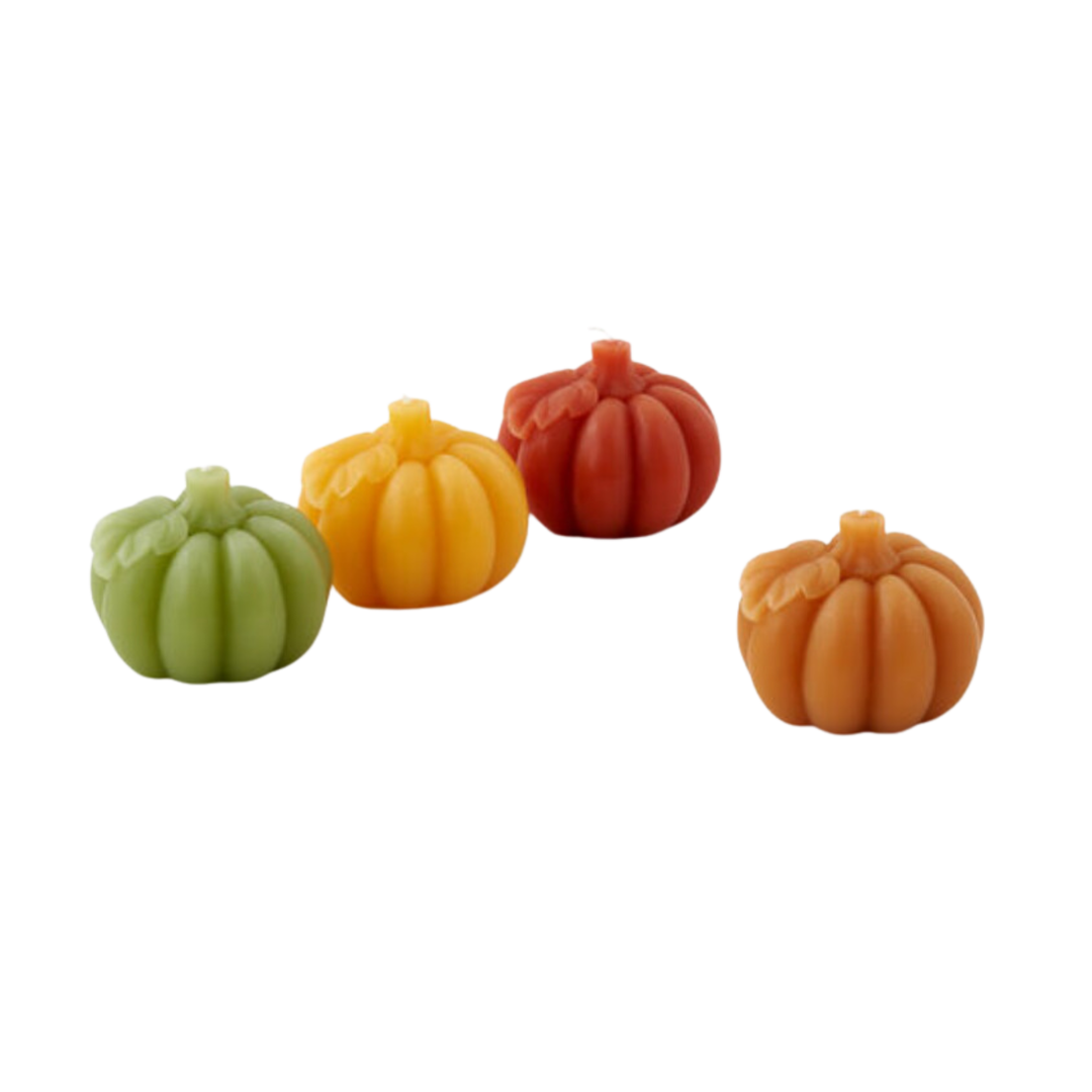 180 DEGREES Assorted Small Pumpkin Candles Set Of Four