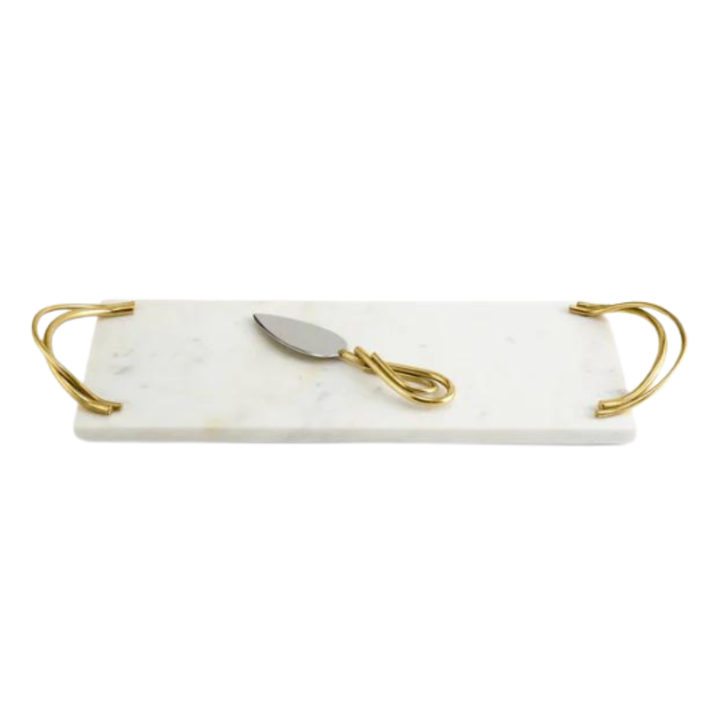 MICHAEL ARAM Small Calla Lily Cheeseboard With Spreader