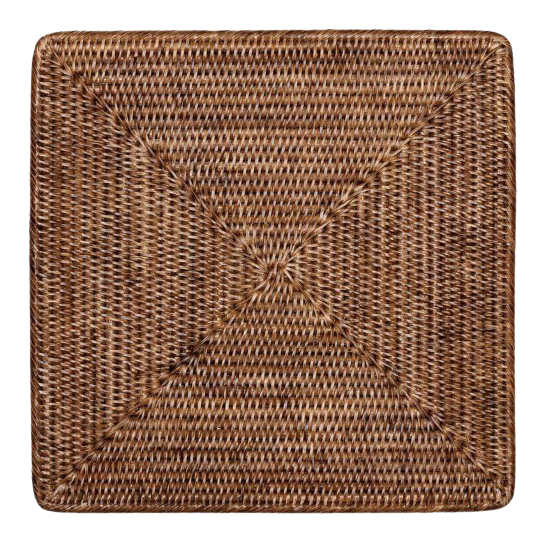 CASPARI Rattan Placemats In Dark Natural