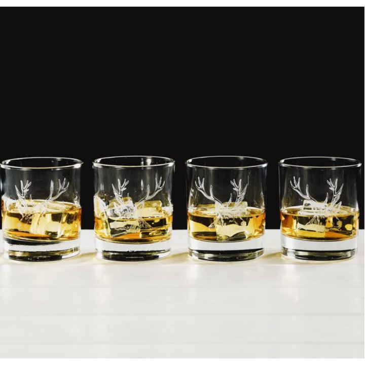 SELBRAE HOUSE Stag Glass Tumblers Set Of 4