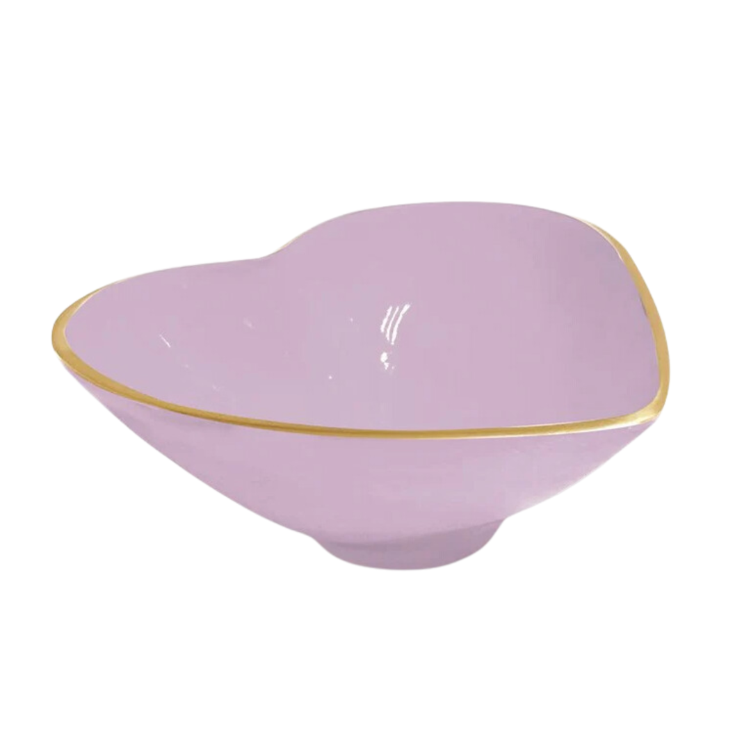 BEATRIZ BALL Ecanto Deep Lilac Heart Small Bowl