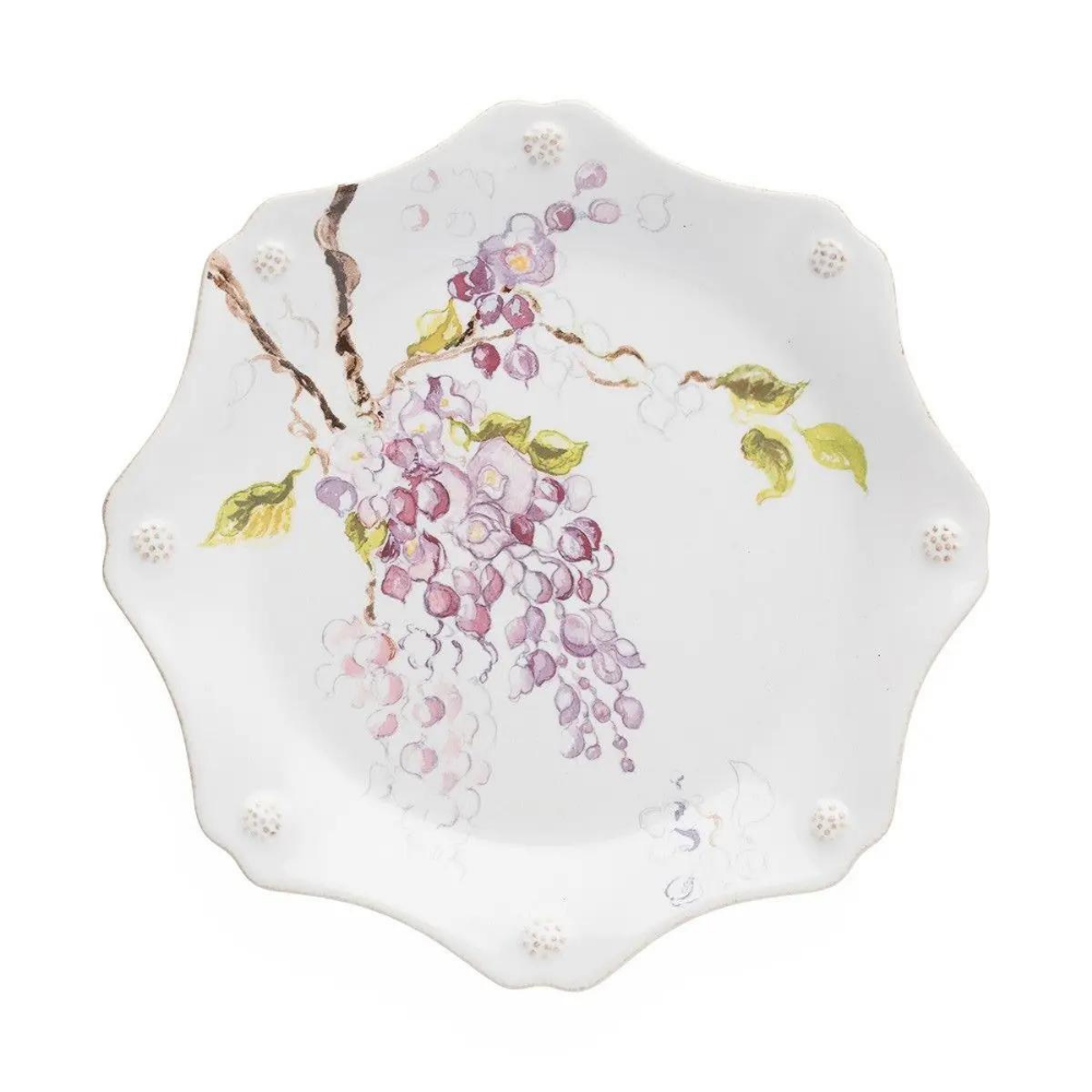 JULISKA BERRY AND THREAD FLORAL SKETCH SALAD/DESSERT PLATE