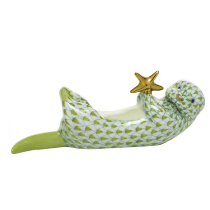 HEREND Sea Otter With Starfish KEYLIME