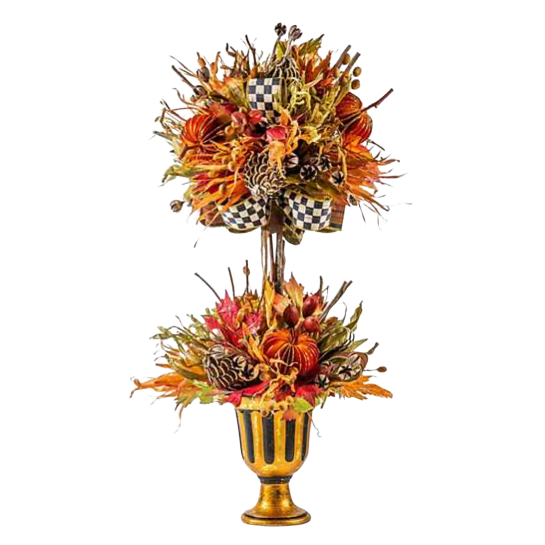 MACKENZIE CHILDS Fall On The Farm Tabletop Topiary