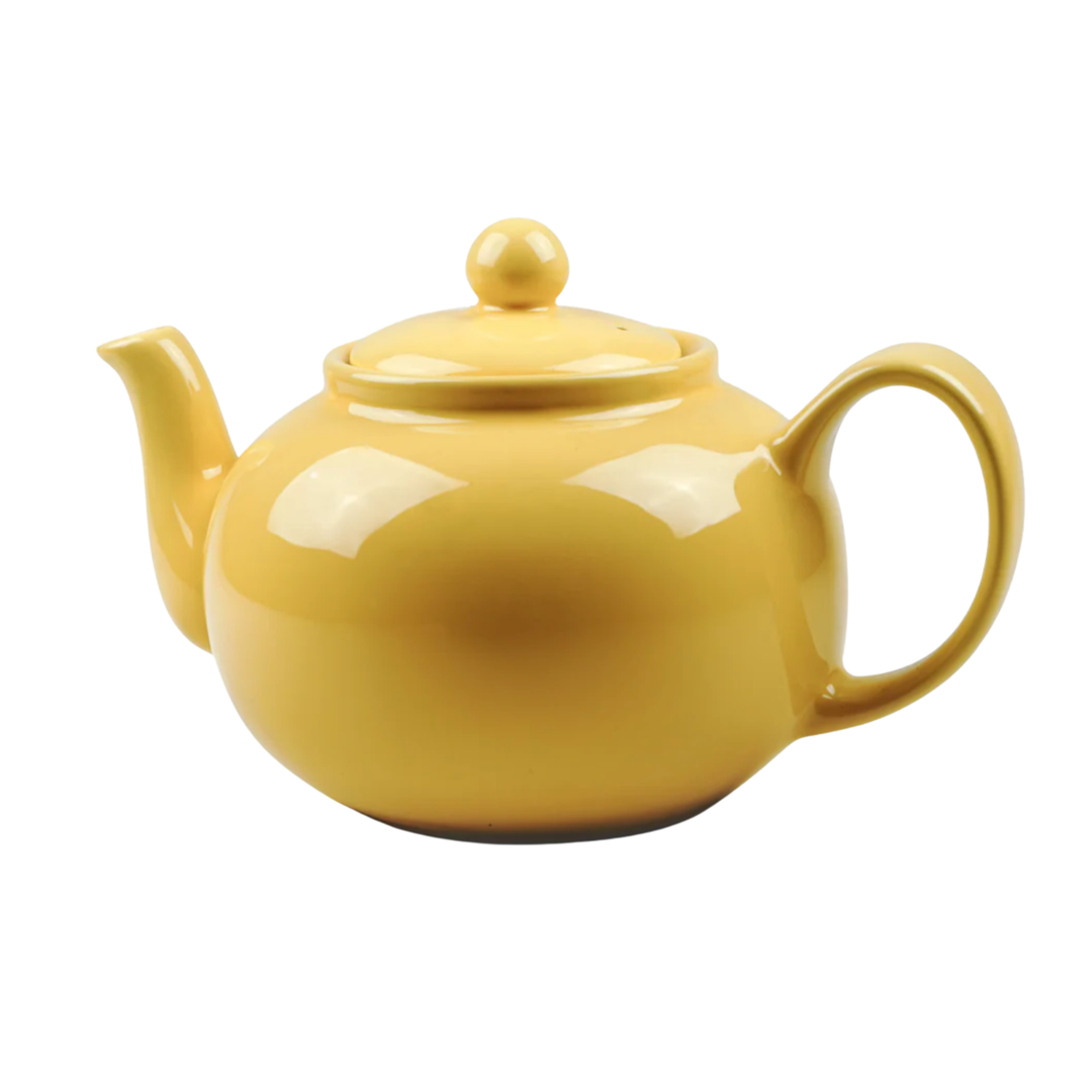 RSVP Stoneware Yellow Teapot