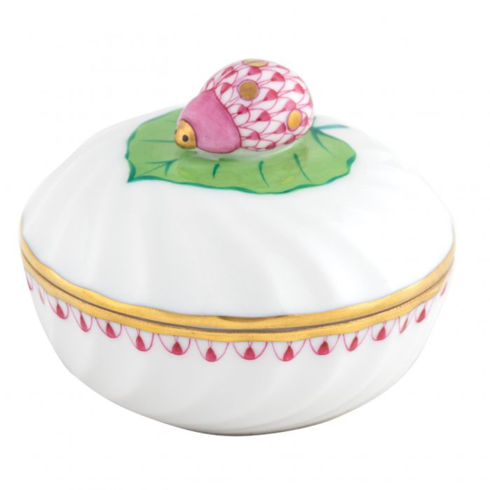 HEREND Ladybug Box RASPBERRY