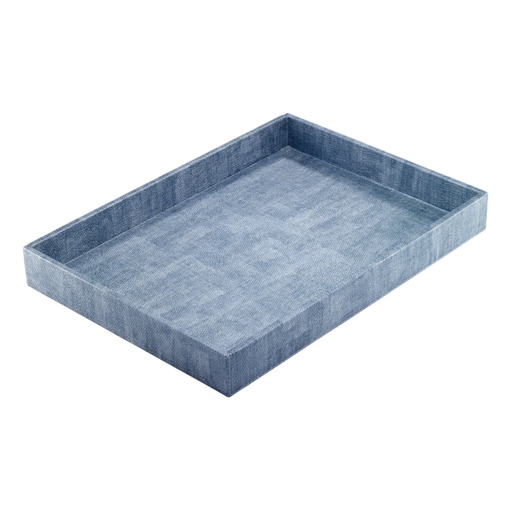 BODRUM Tray Ice Blue Luster Rectangle