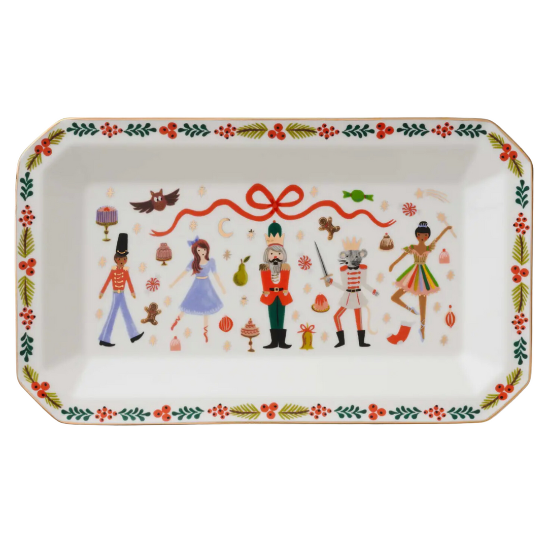 RIFLE PAPER Large Porcelain Nutcracker Tray