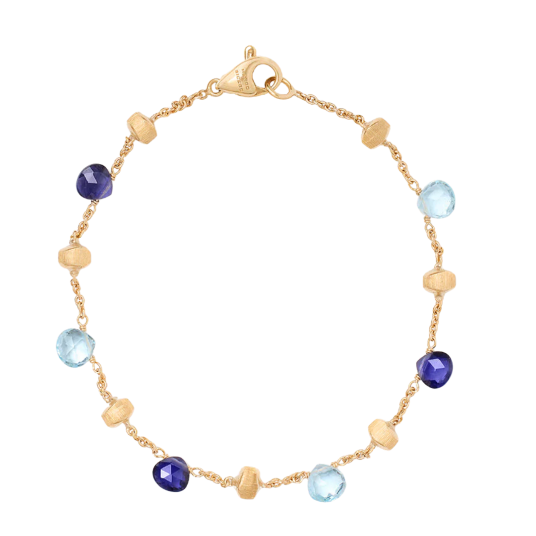 MARCO BICEGO Paradise 18K Yellow Gold Single-Strand Topaz And Iolite Bracelet Default Title