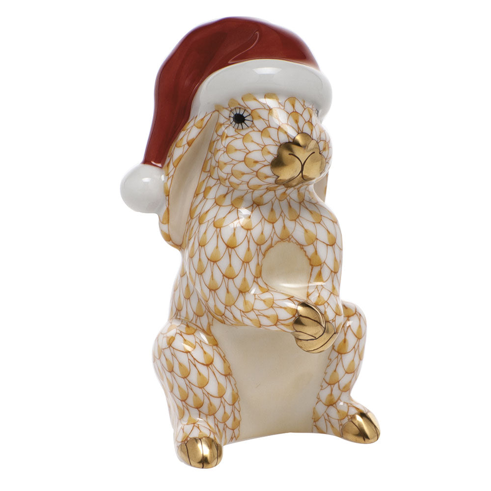 HEREND Santa Bunny Figurine BUTTERSCOTCH