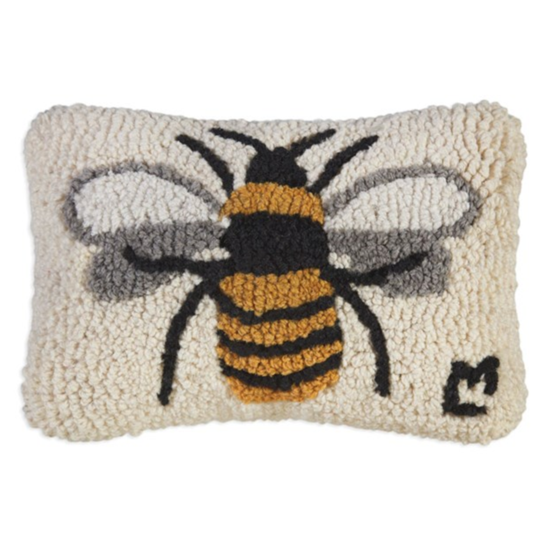 CHANDLER 4 CORNERS One Bee Hand Hooked Wool Pillow