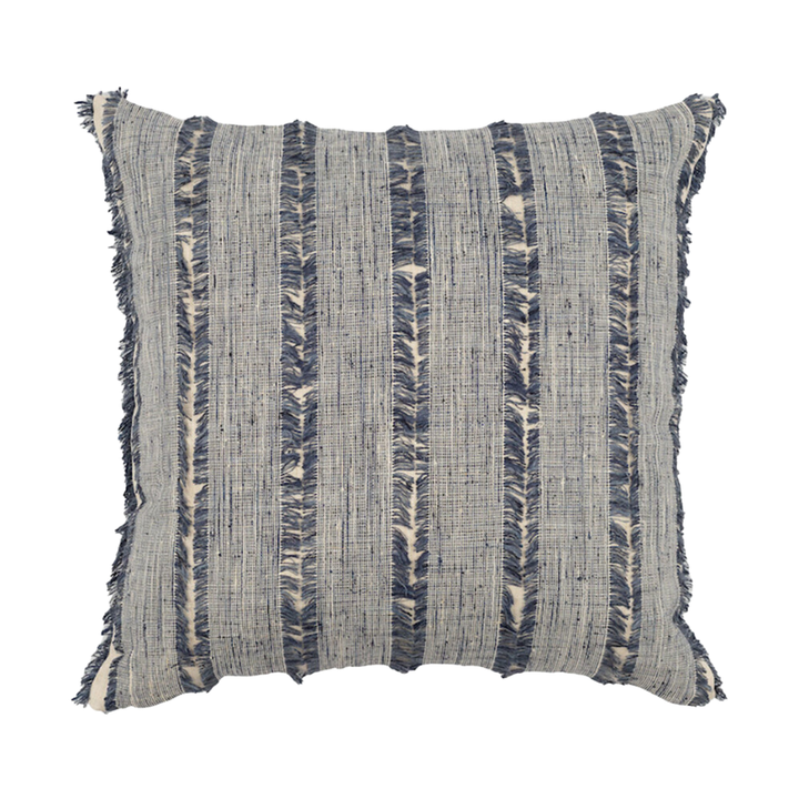 MOSS HOME FRAYED UP KNIFE EDGE DENIM PILLOW