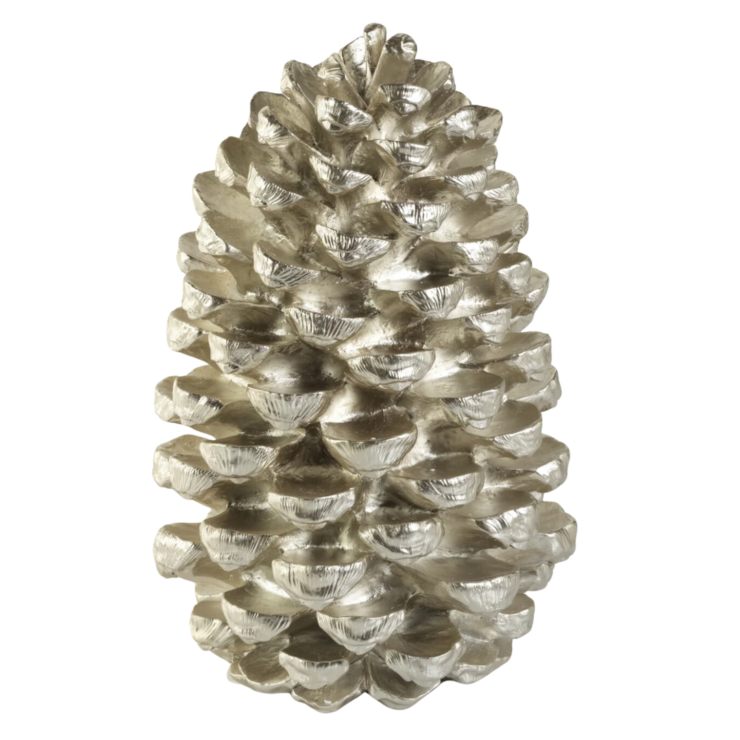 ZODAX Silver Decorative Pine Cone