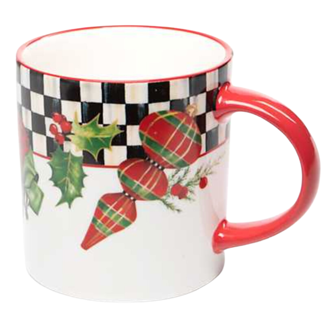 MACKENZIE CHILDS Deck the Halls Mug