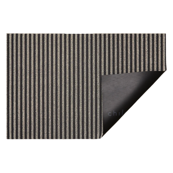 CHILEWICH BRETON STRIPE SHAG DOORMAT GRAVEL 18X28