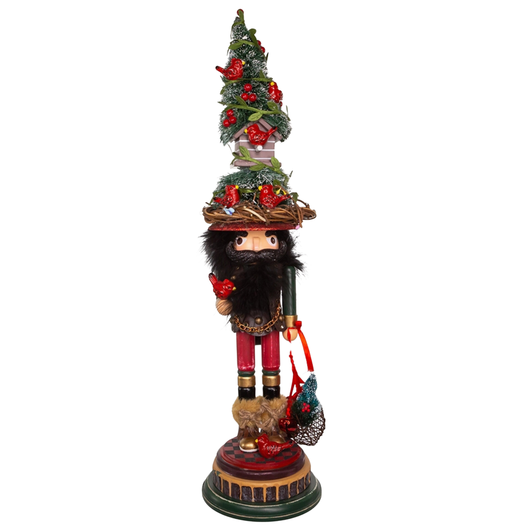 KURT ADLER Hollywood Nutcracker With Cardinal And Tree Hat