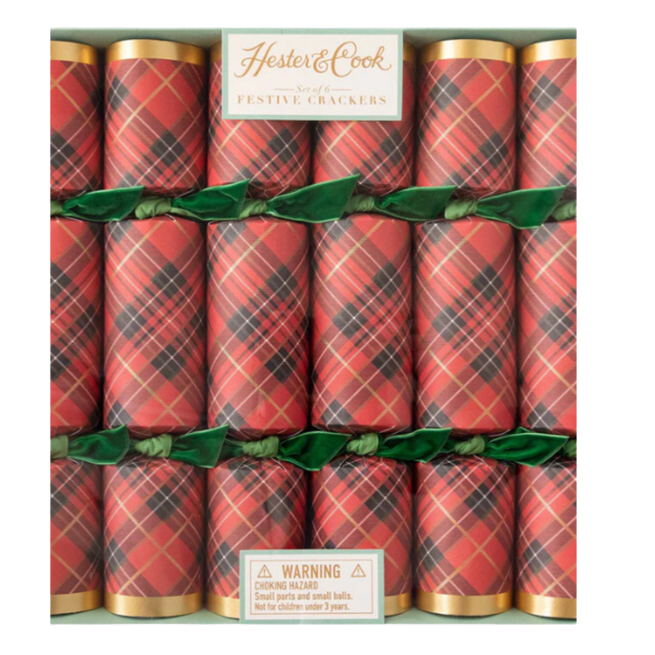 HESTER & COOK Red Plaid Crackers