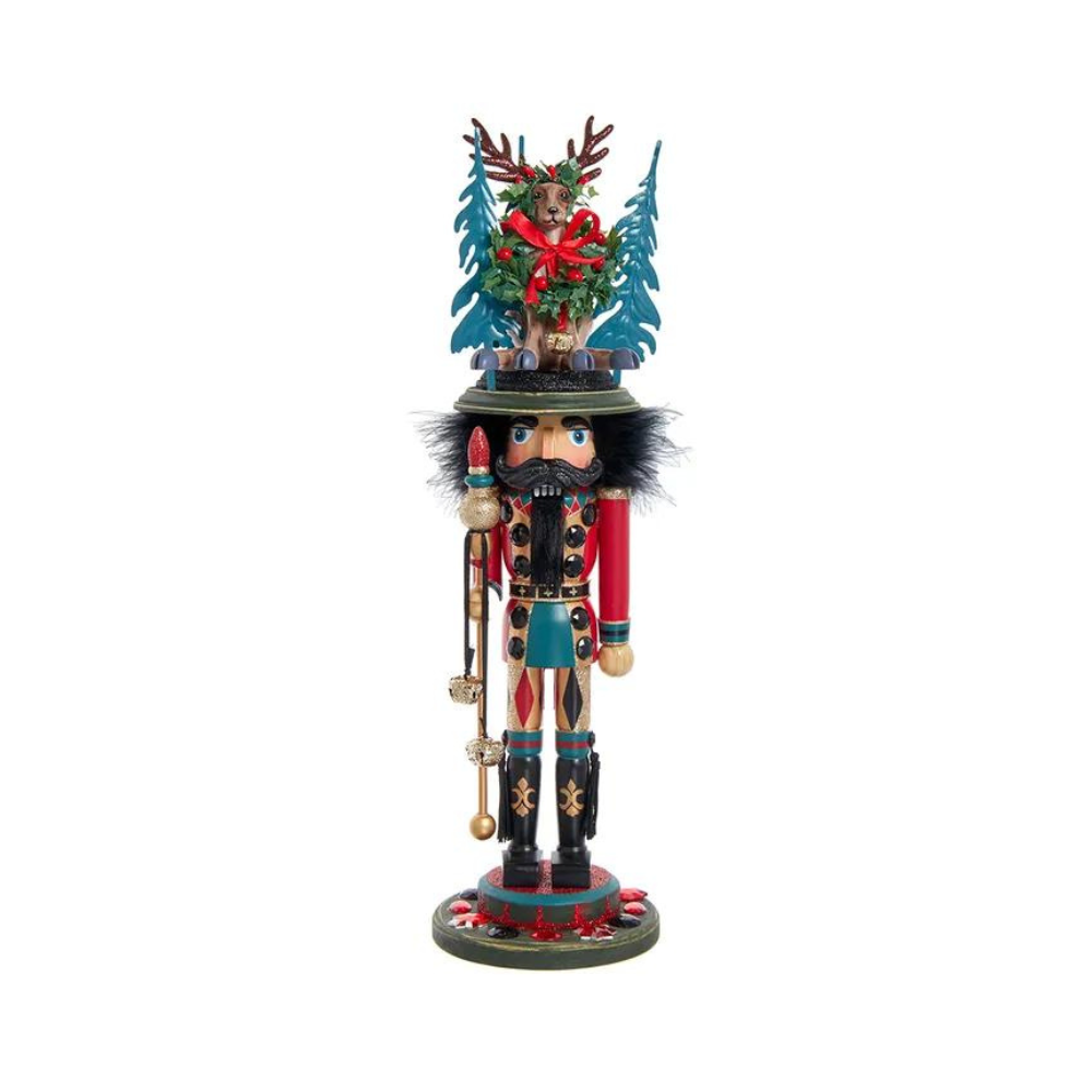 KURT ADLER Nutcracker With Deer Hat