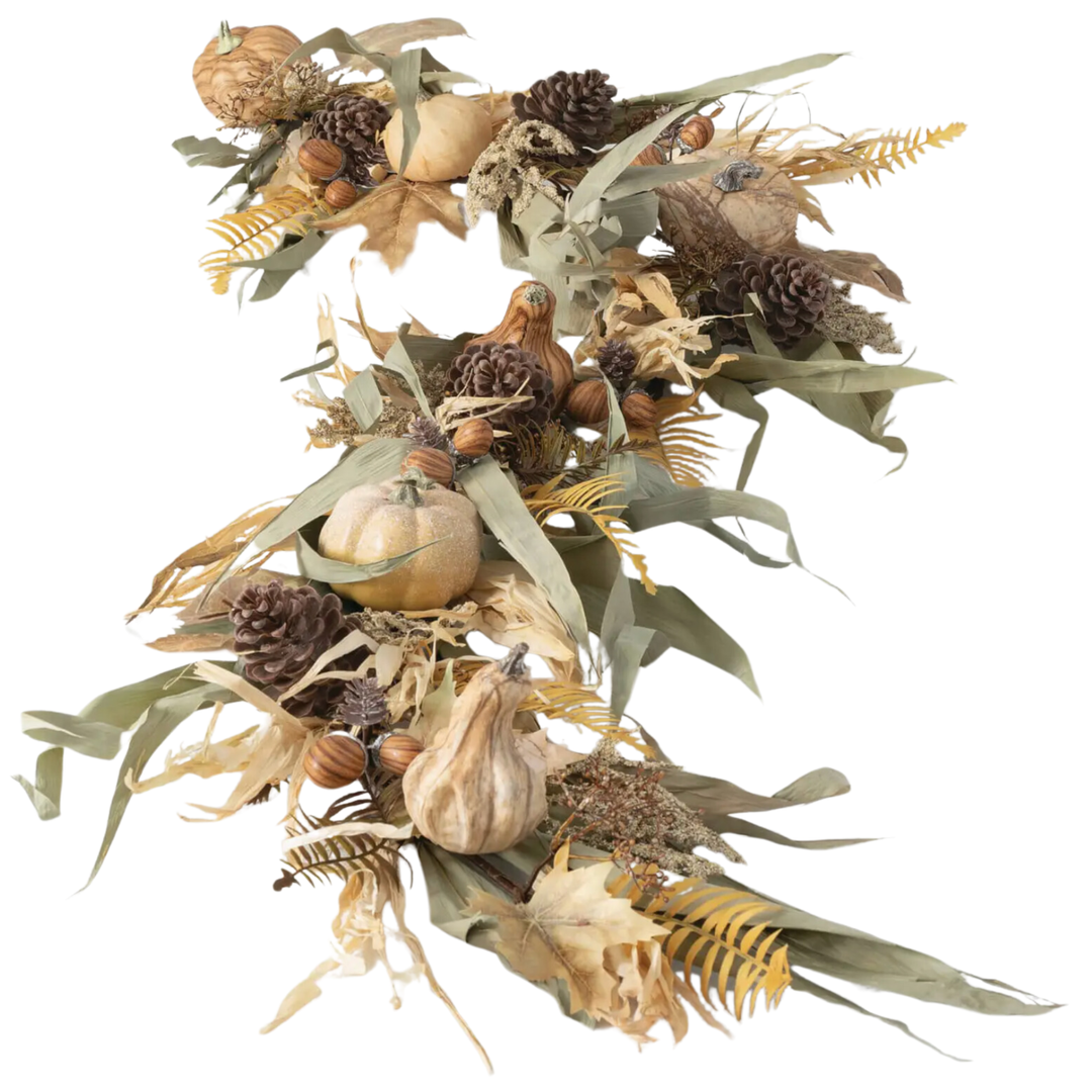 SULLIVANS Fall Pumpkin Husk Garland