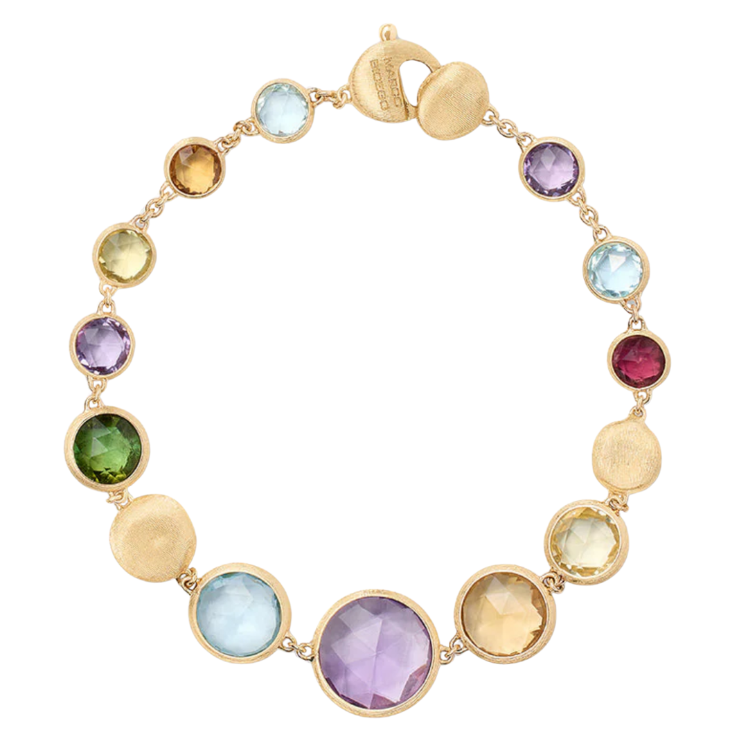 MARCO BICEGO Jaipur Color 18K Yellow Gold Graduated Gemstone Bracelet Default Title